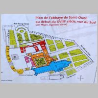 Rouen, Saint-Ouen, Plan de l'abbaye Saint-Ouen de Rouen (XVIIIe siècle), photo Sergey Prokopenko, Wikipedia.JPG